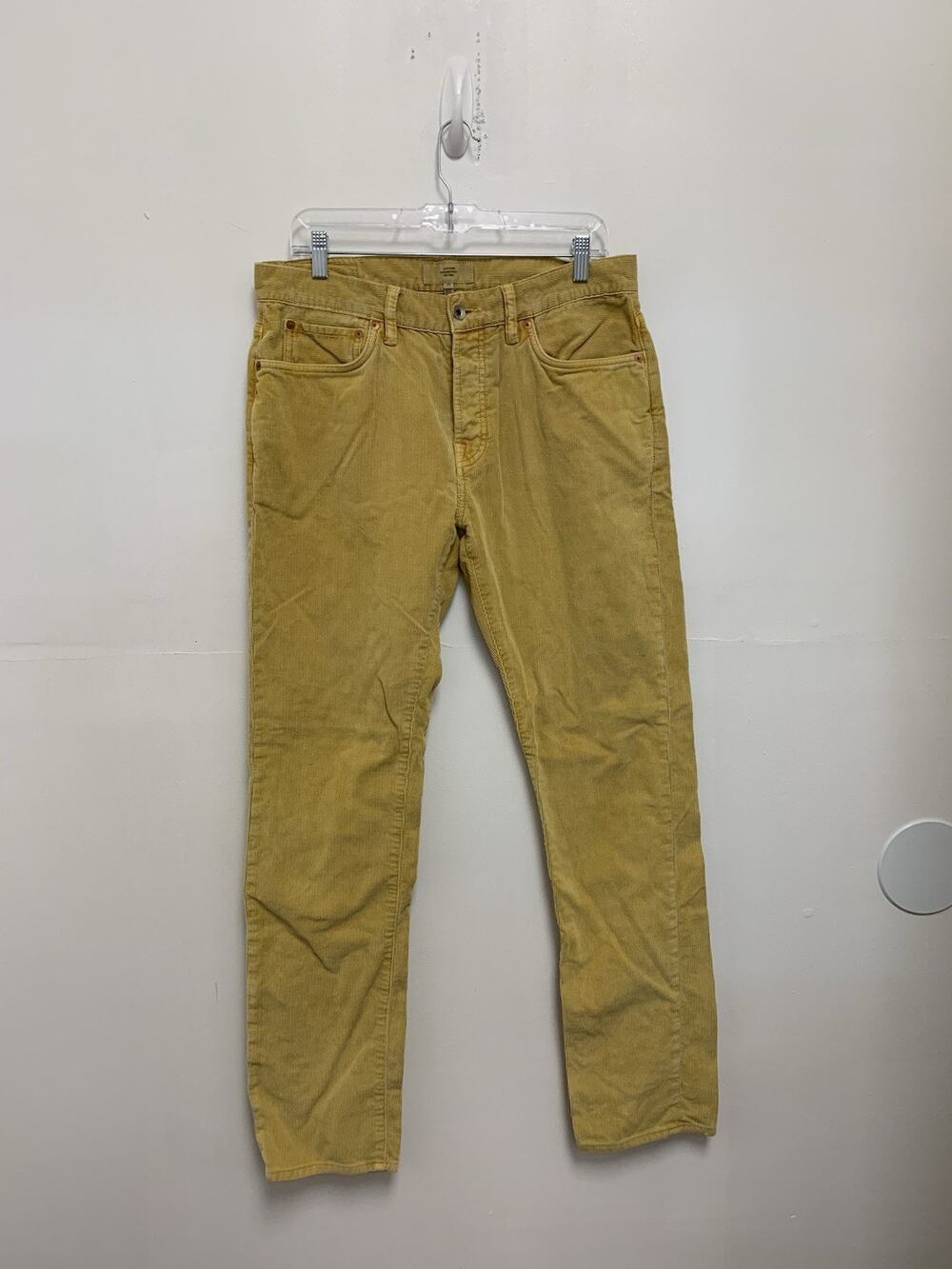 JACK SPADE Yellow Five Pocket Corduroy Pants Mens 33